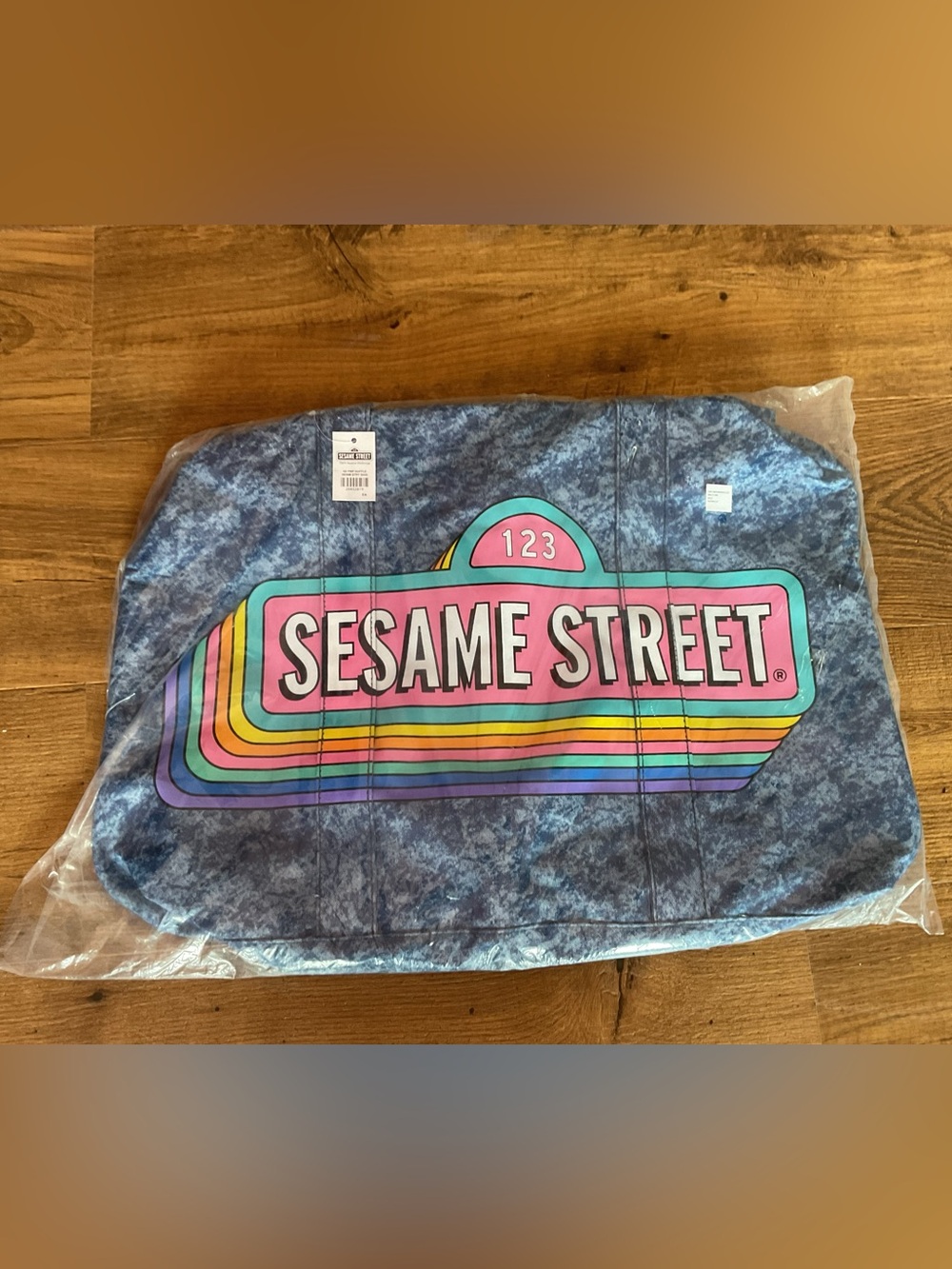 Sesame Street Duffle Bag Denim Street Sign NWT